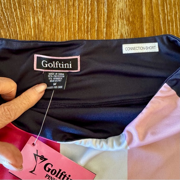 NWT striped Golftini Connection pull-on golf skort M - Picture 5 of 11